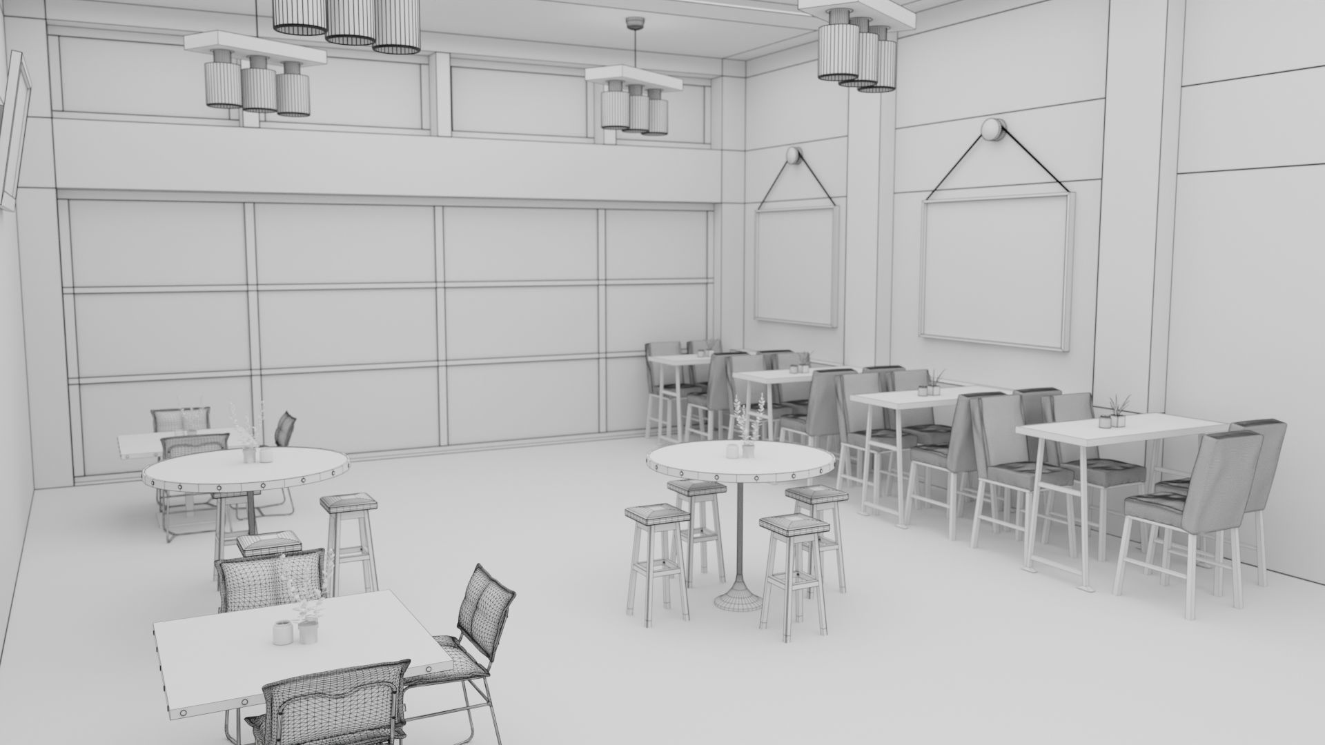 Cafe Interior 3D model_8