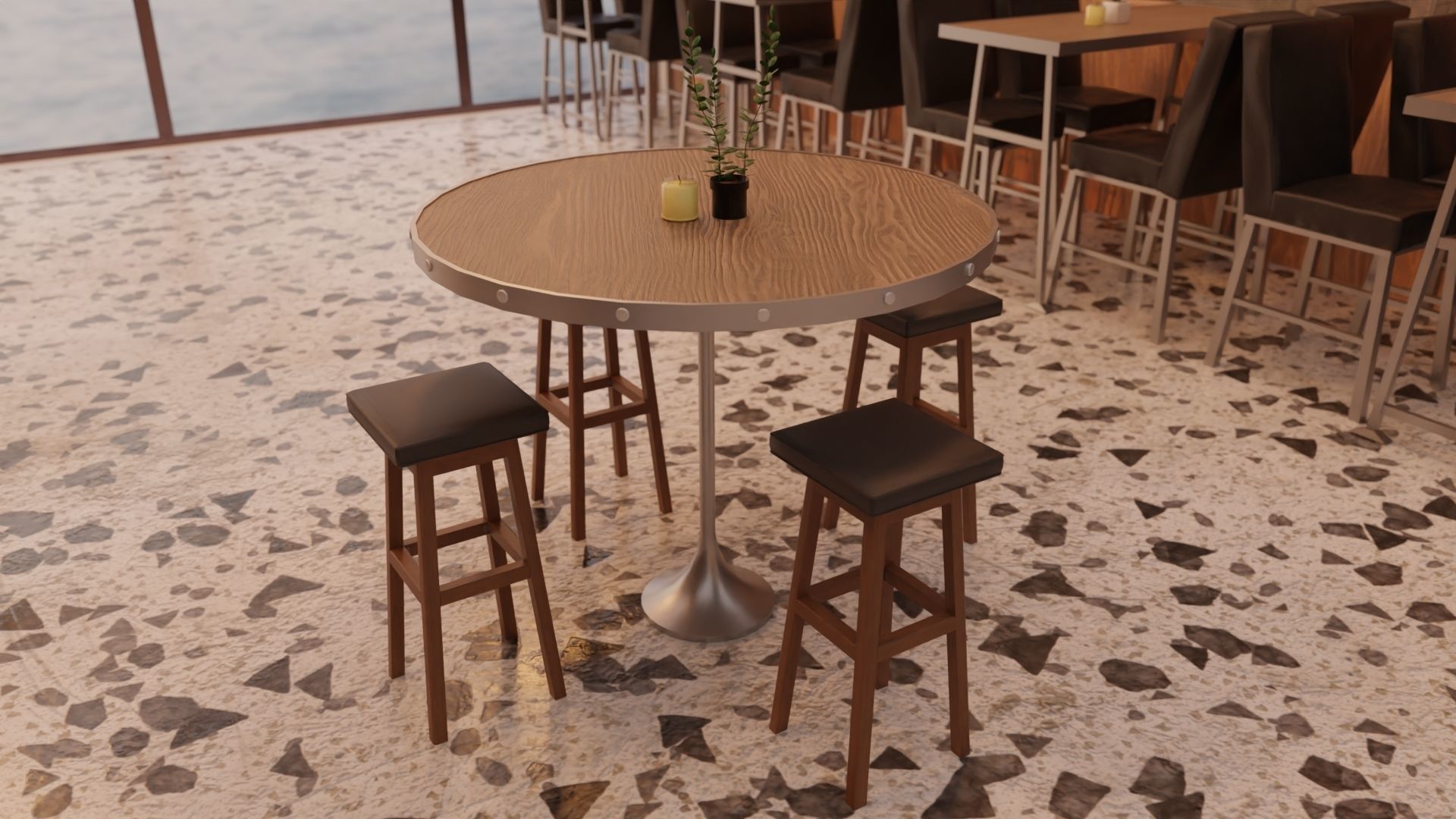 Cafe Interior 3D model_5