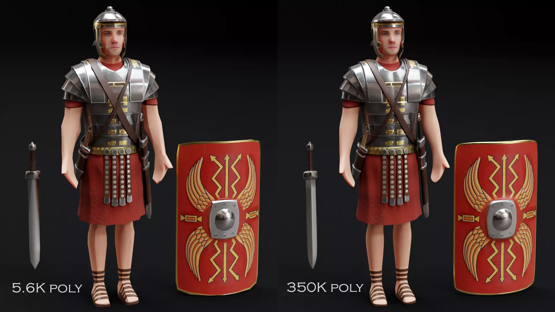 3D model Roman Soldier 1 VR / AR / low-poly | CGTrader