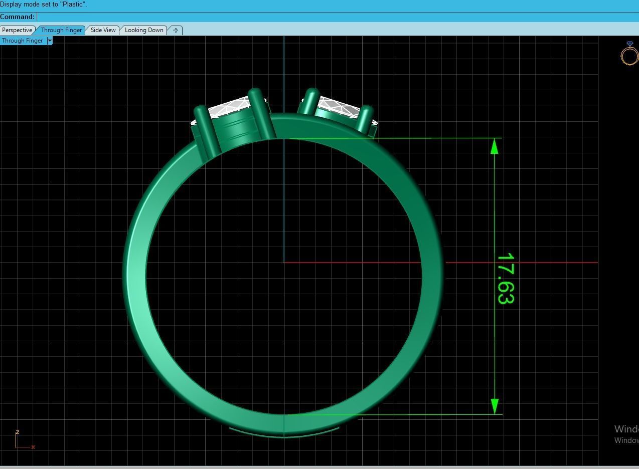 Woman Ring 01  3D print model_5