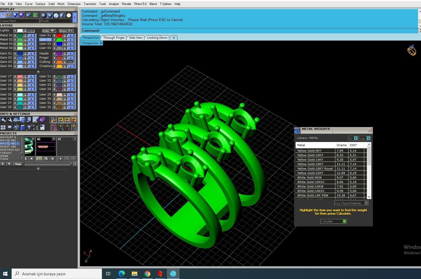 Woman Ring 01  3D print model_7