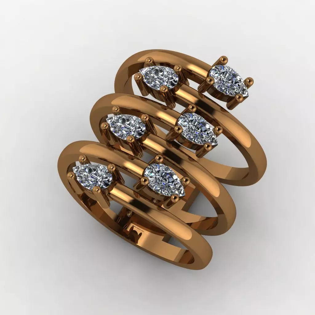 Woman Ring 01  3D print model_0