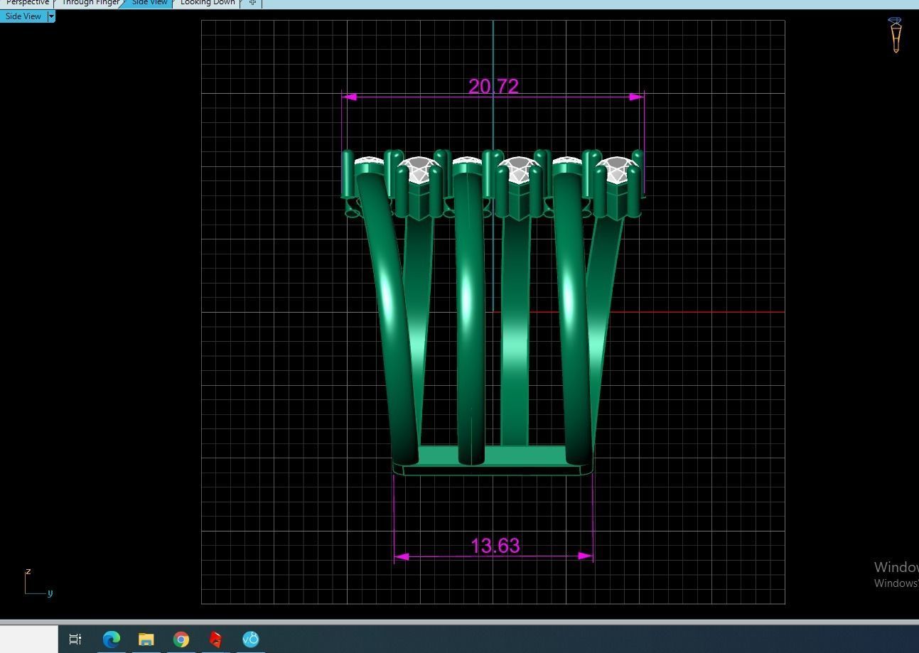 Woman Ring 01  3D print model_6
