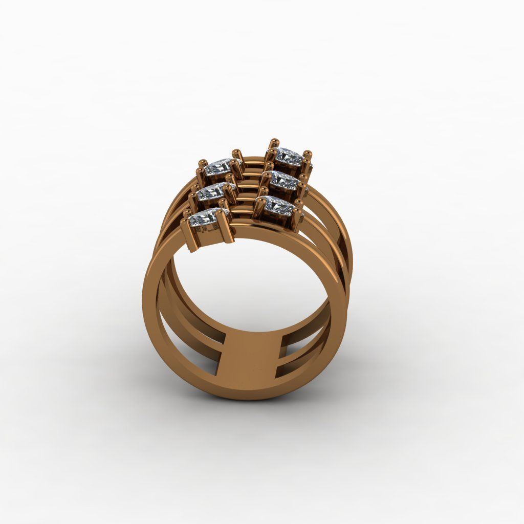 Woman Ring 01  3D print model_2