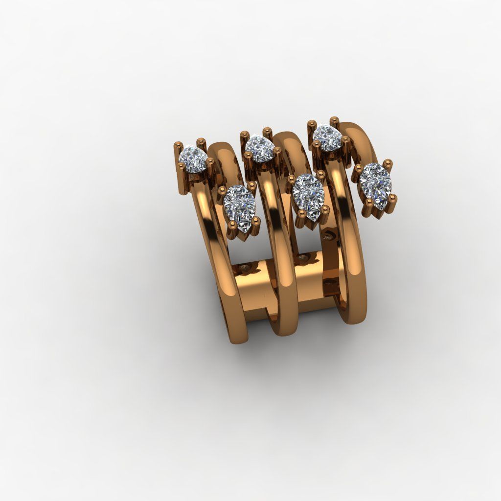 Woman Ring 01  3D print model_1