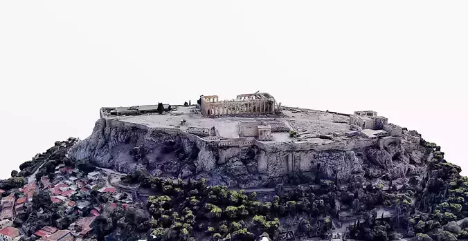 Acropolis of Athens - Parthenon Low-poly 3D model
