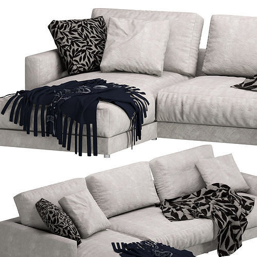 Linteloo Studio Chaise Lounge 3D model 6