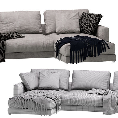 Linteloo Studio Chaise Lounge 3D model 7