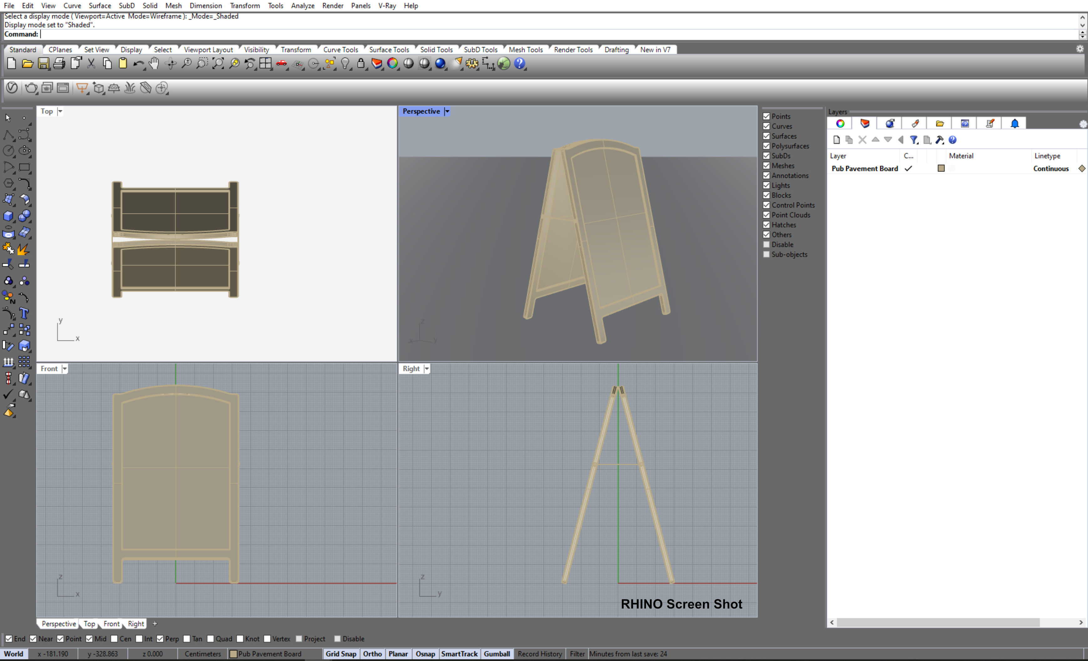 Pavement Board Free low-poly 3D model_21