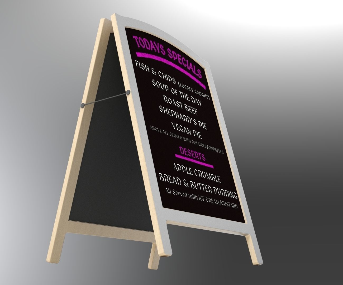 Pavement Board Free low-poly 3D model_14
