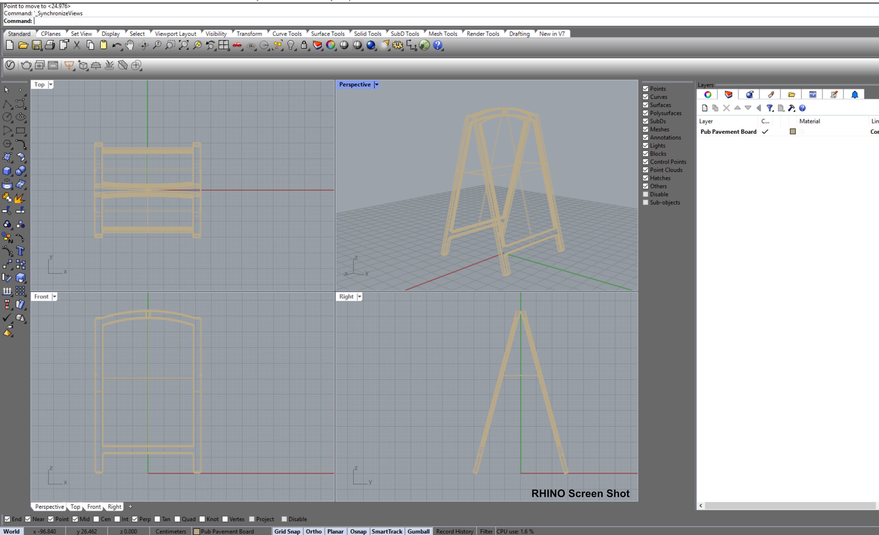 Pavement Board Free low-poly 3D model_20