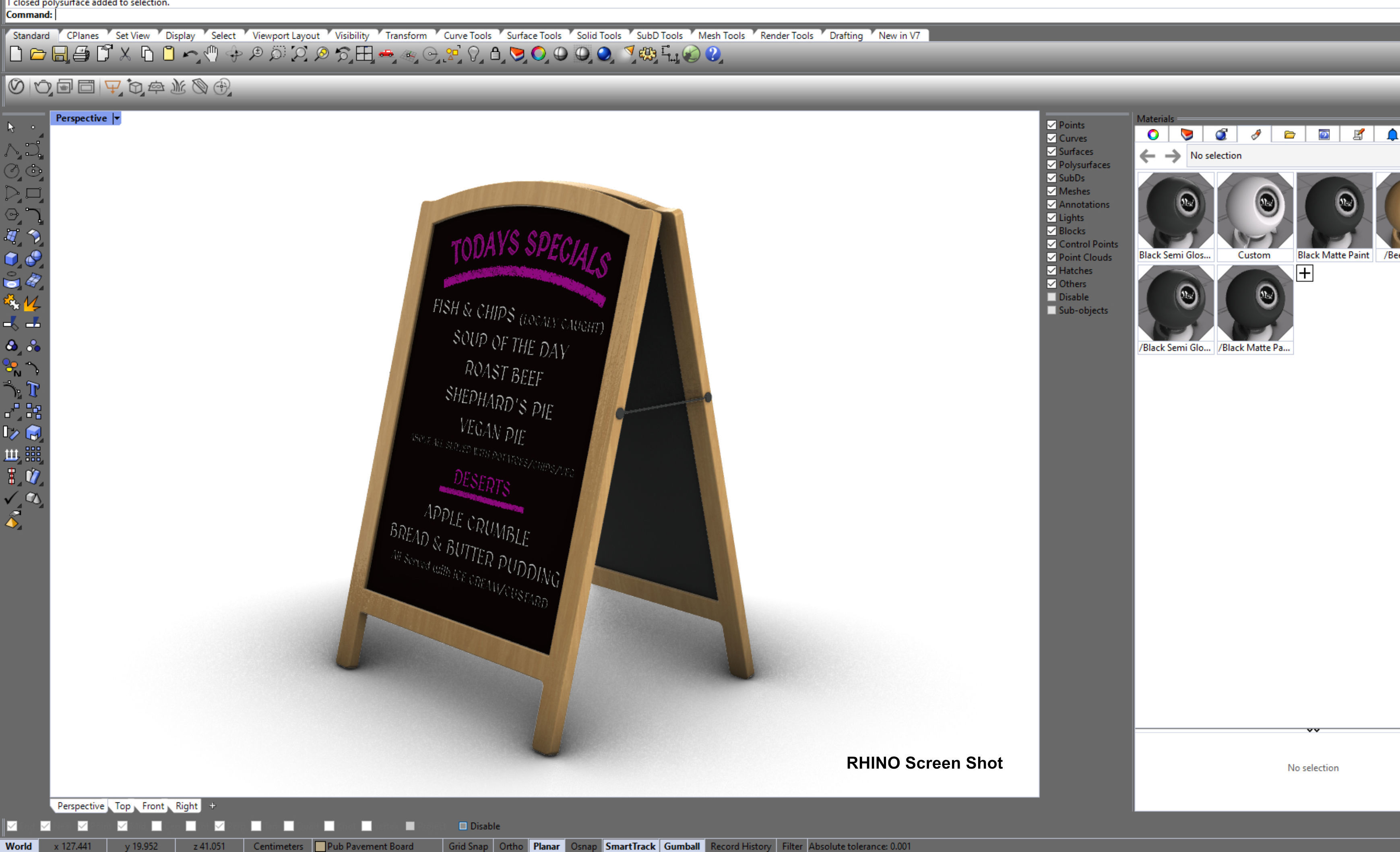Pavement Board Free low-poly 3D model_16