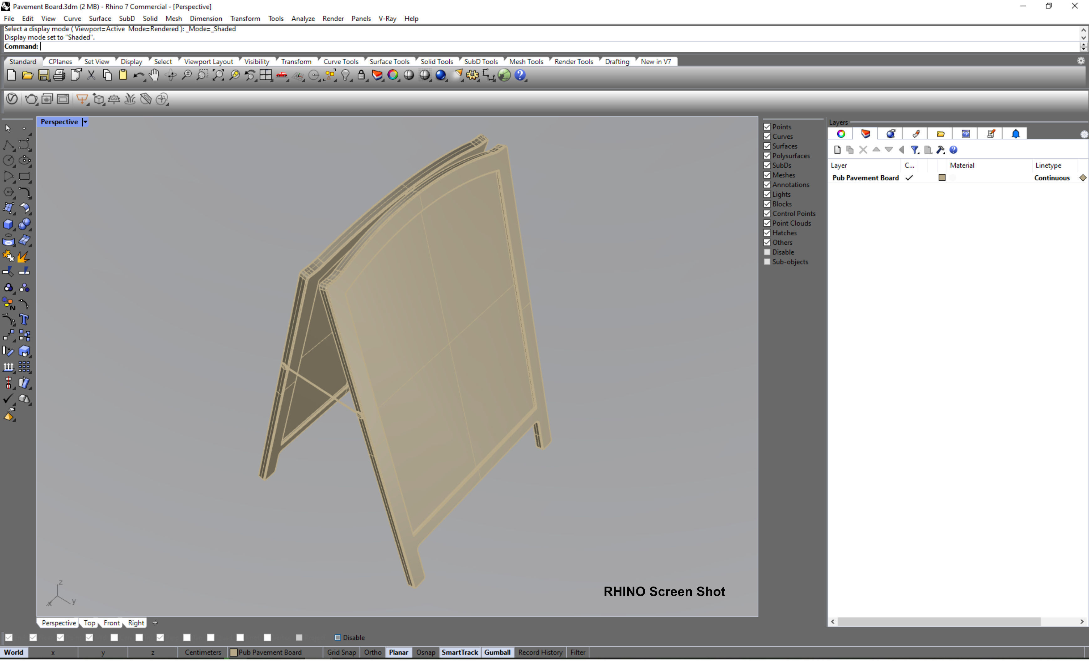 Pavement Board Free low-poly 3D model_19