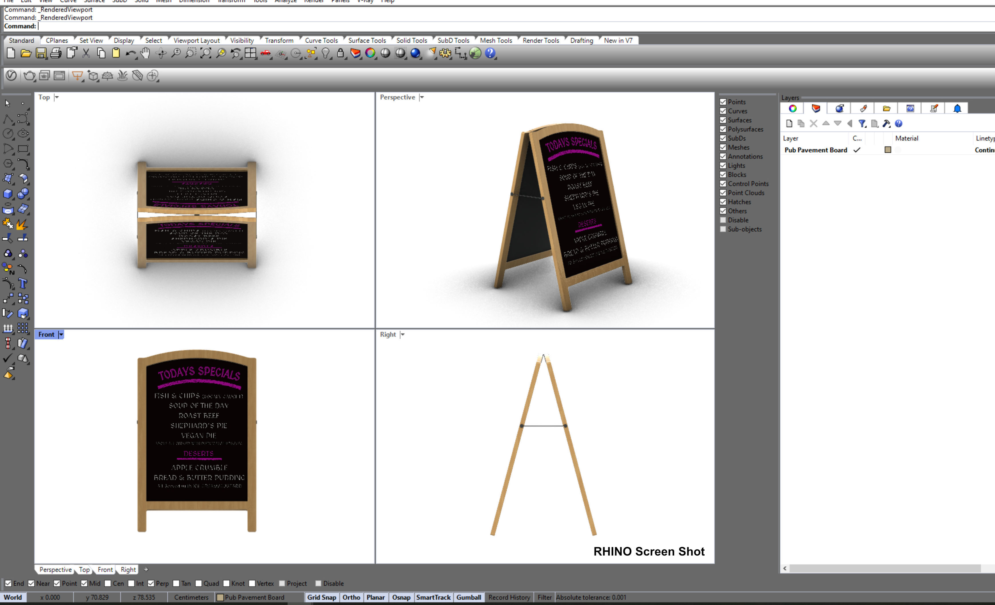 Pavement Board Free low-poly 3D model_22