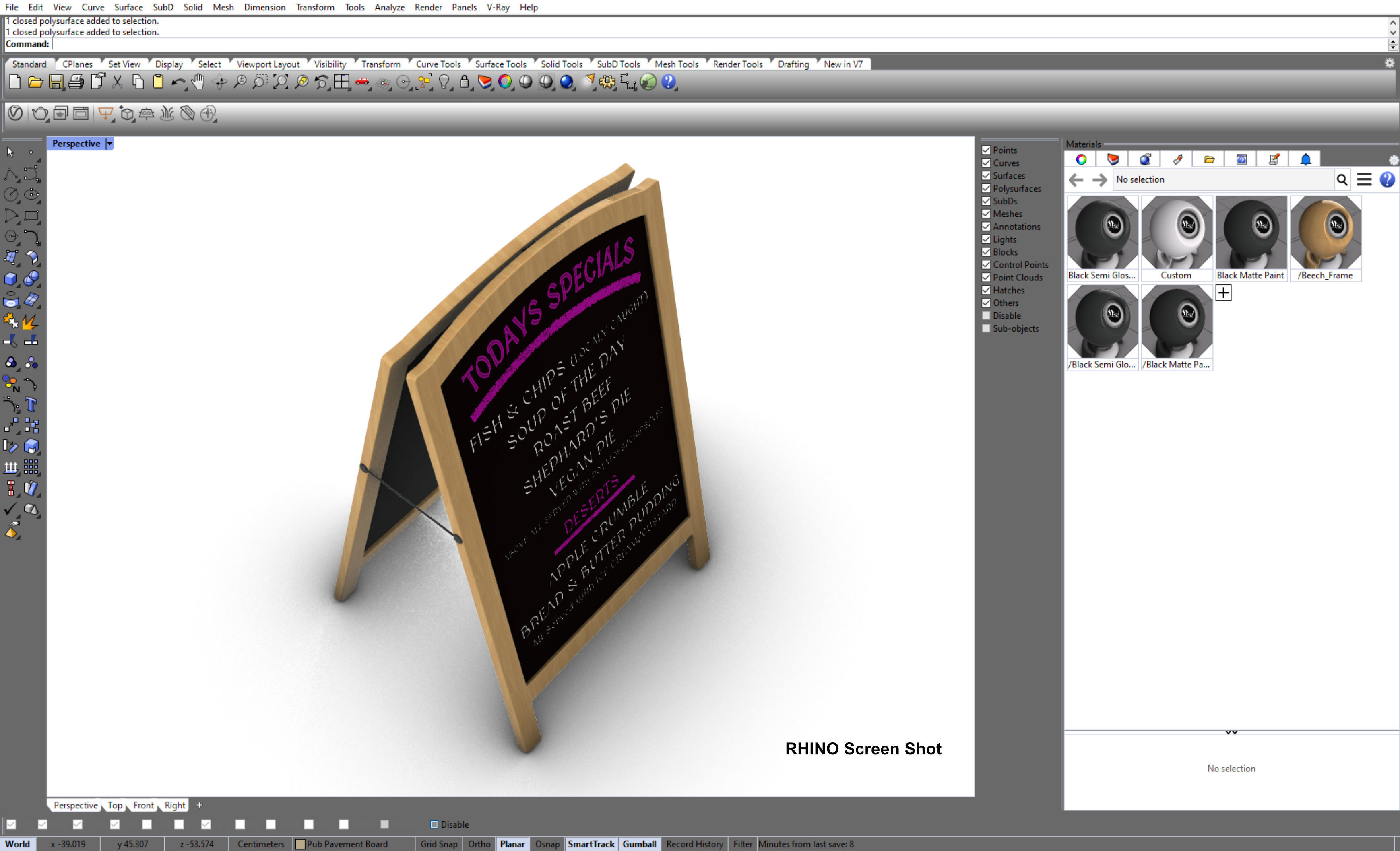 Pavement Board Free low-poly 3D model_18