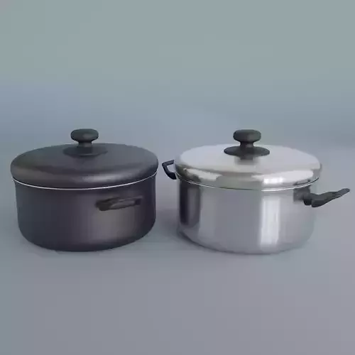 Cooking pot Low-poly 3D model