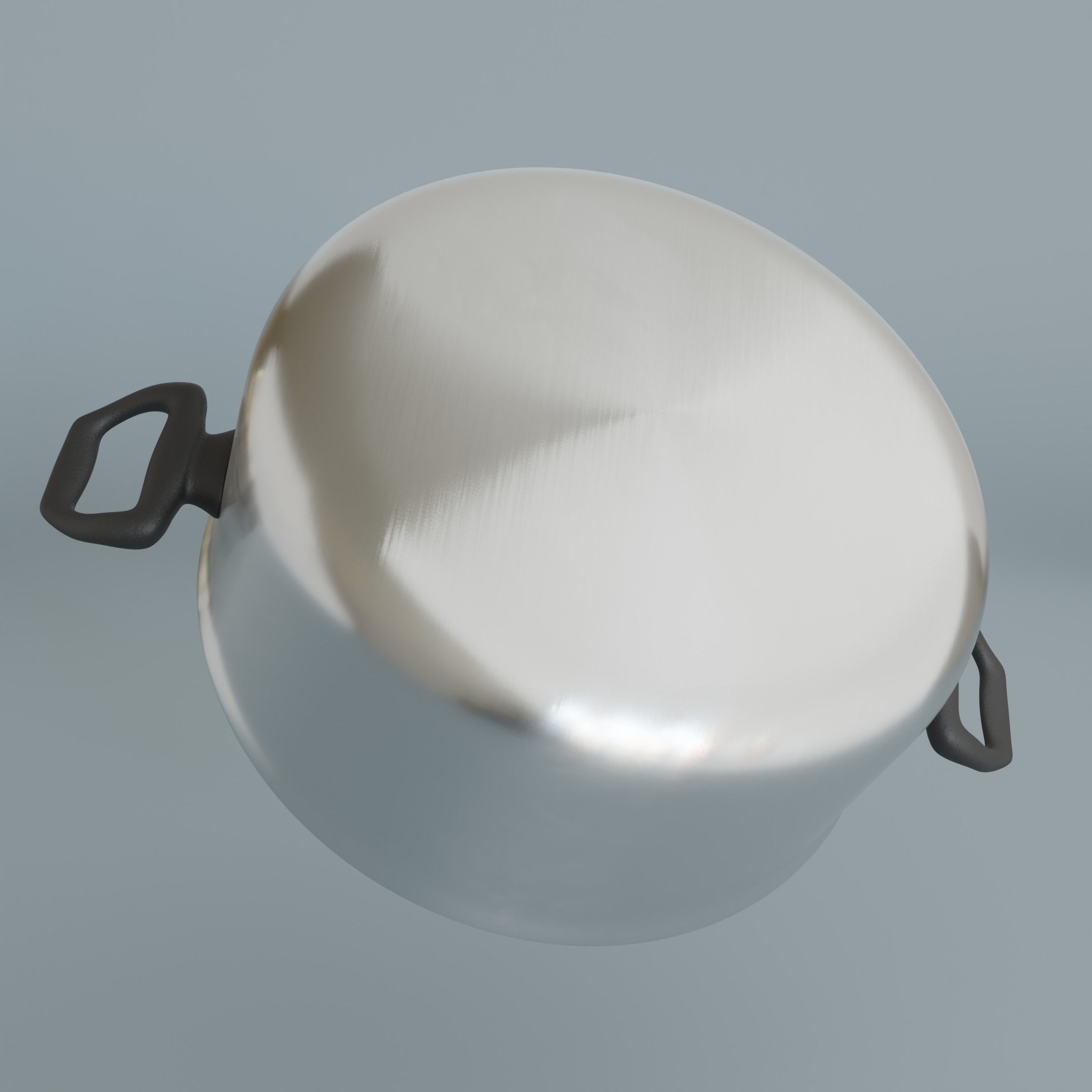 Cooking pot Low-poly 3D model_6