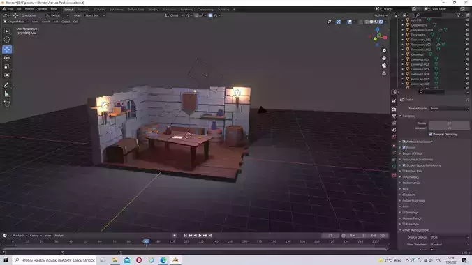 the lair room with furniture in it