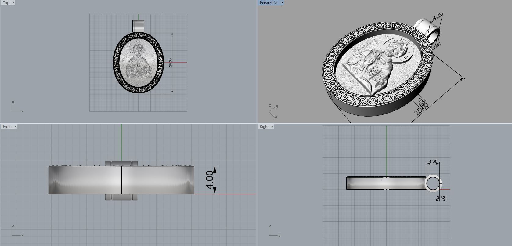 icons  pendant charm  3D print model_2