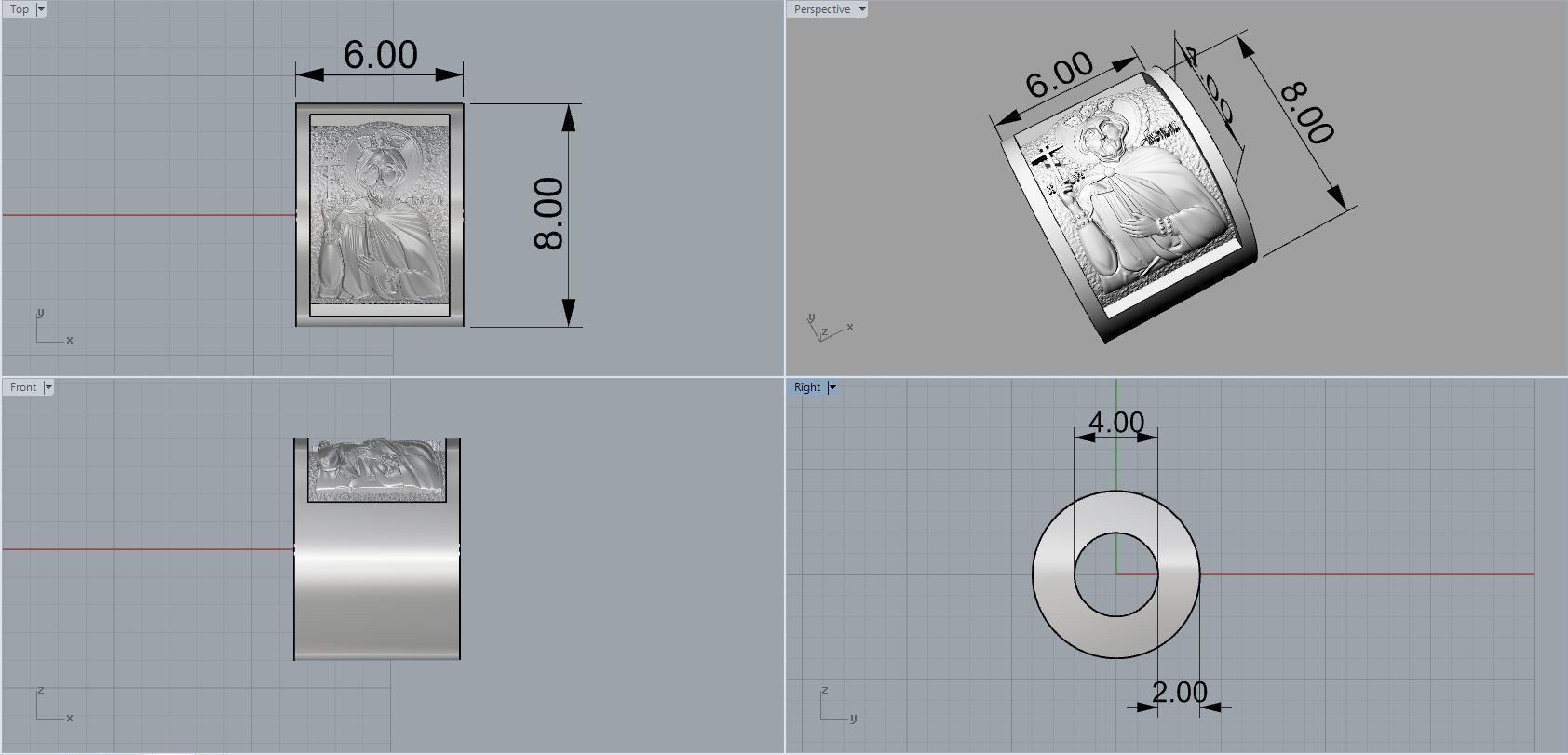 icons  pendant charm  3D print model_3