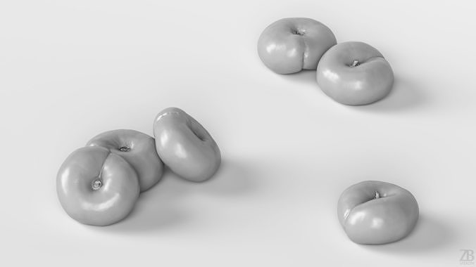 Peach 3D model 5