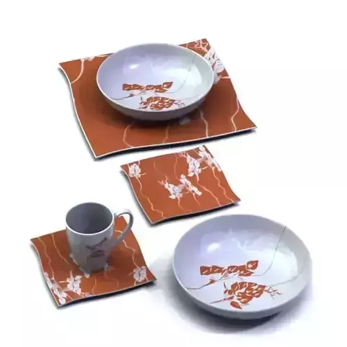 Patterned Dinnerware Plates Bowls Mug