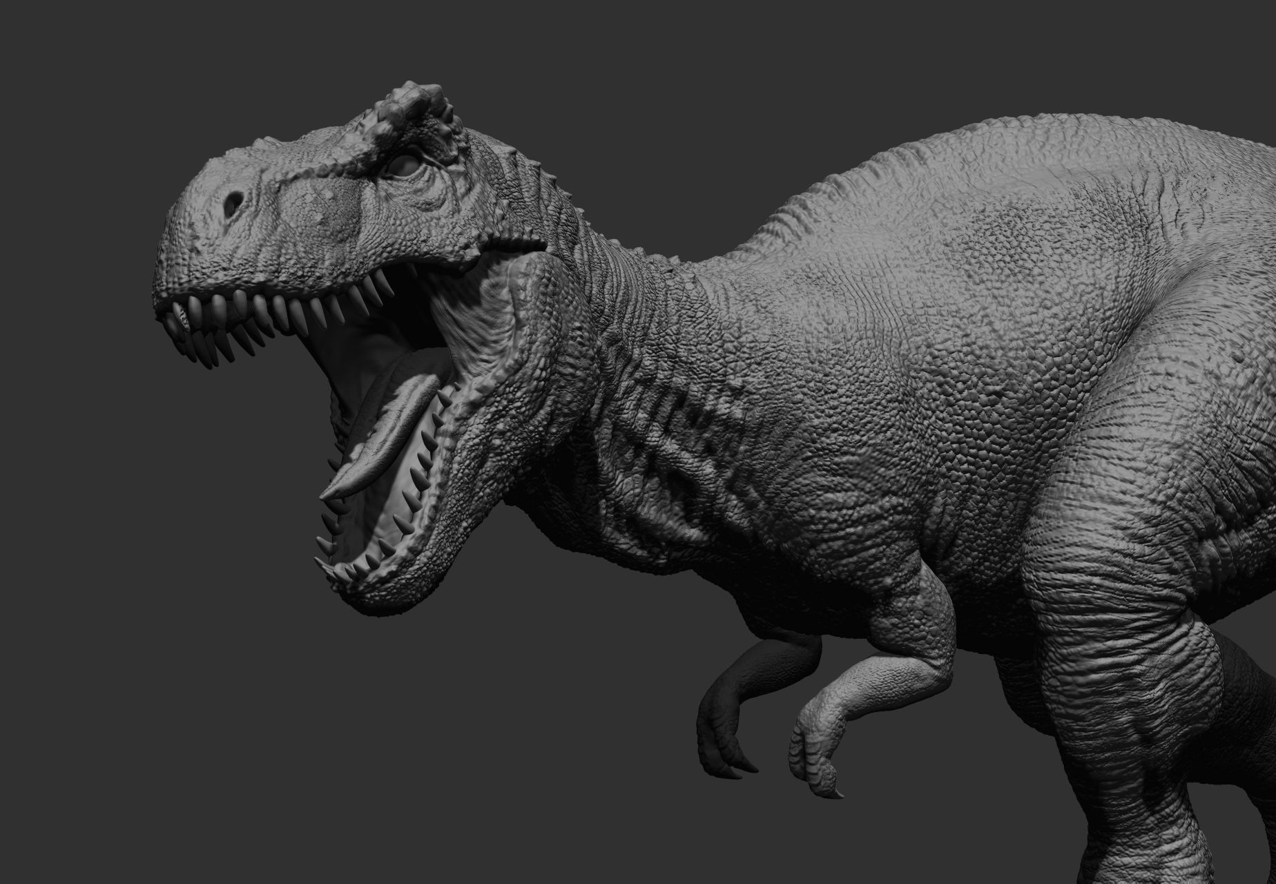 T-Rex t - rex statue 3D print model_10