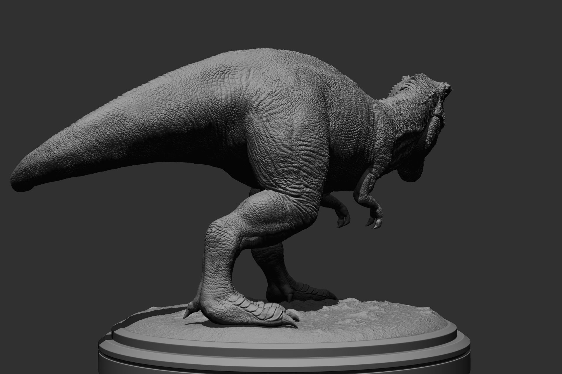 T-Rex t - rex statue 3D print model_17