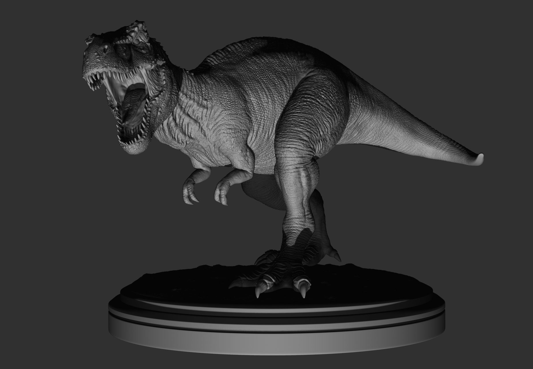 T-Rex t - rex statue 3D print model_20