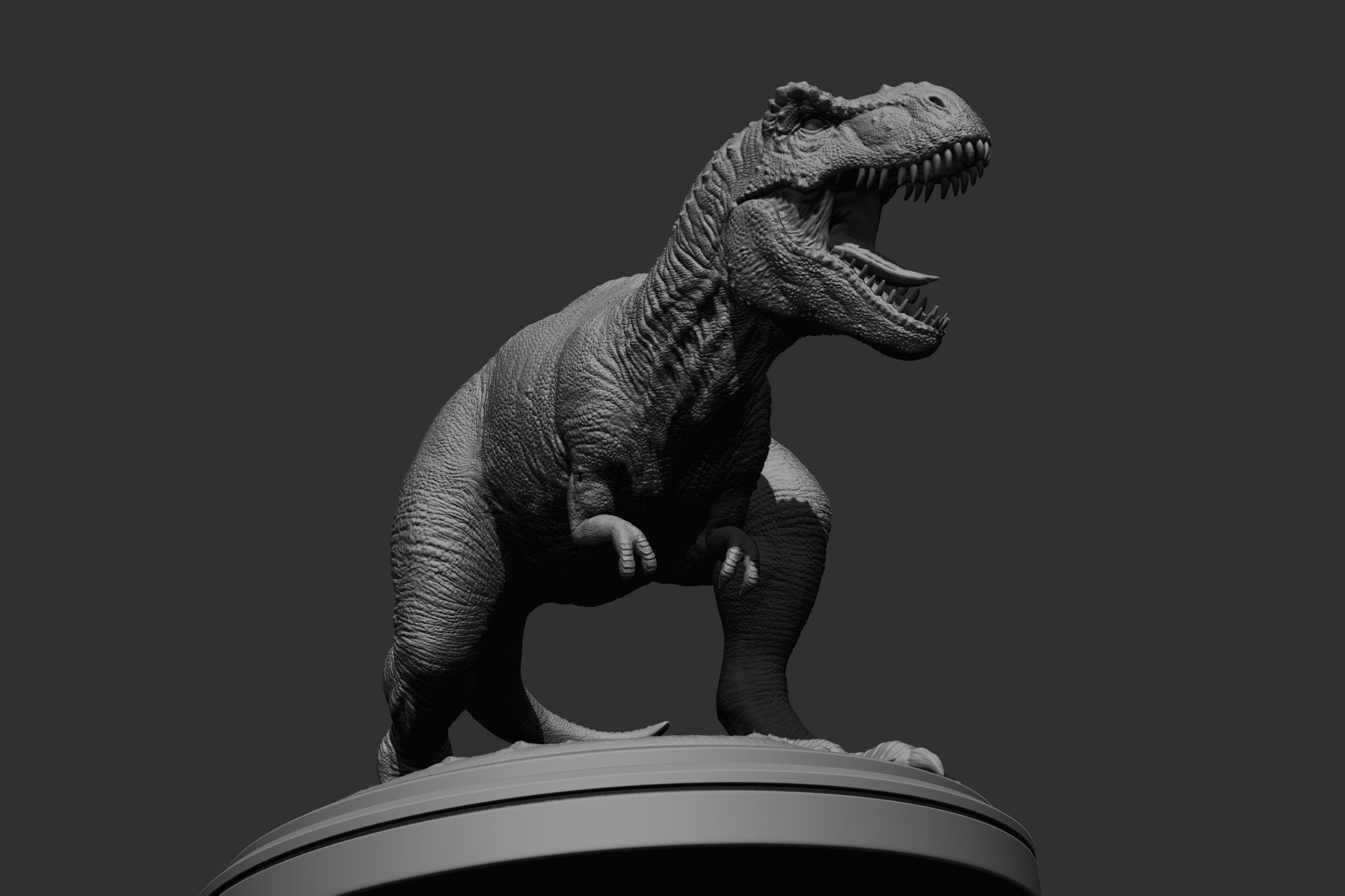 T-Rex t - rex statue 3D print model_26