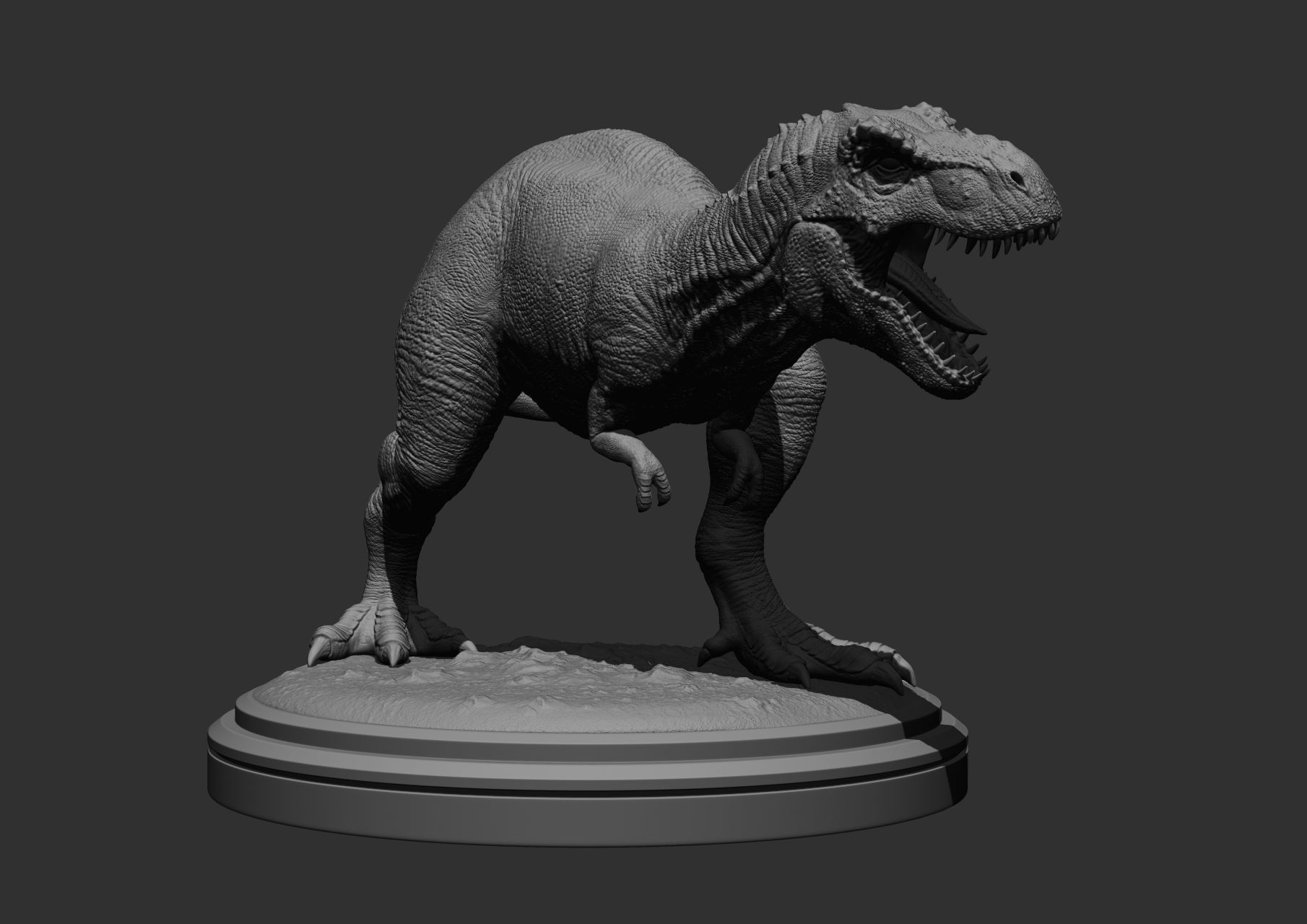 T-Rex t - rex statue 3D print model_28