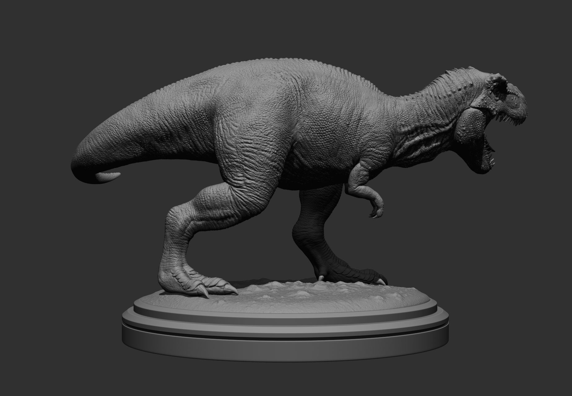 T-Rex t - rex statue 3D print model_27