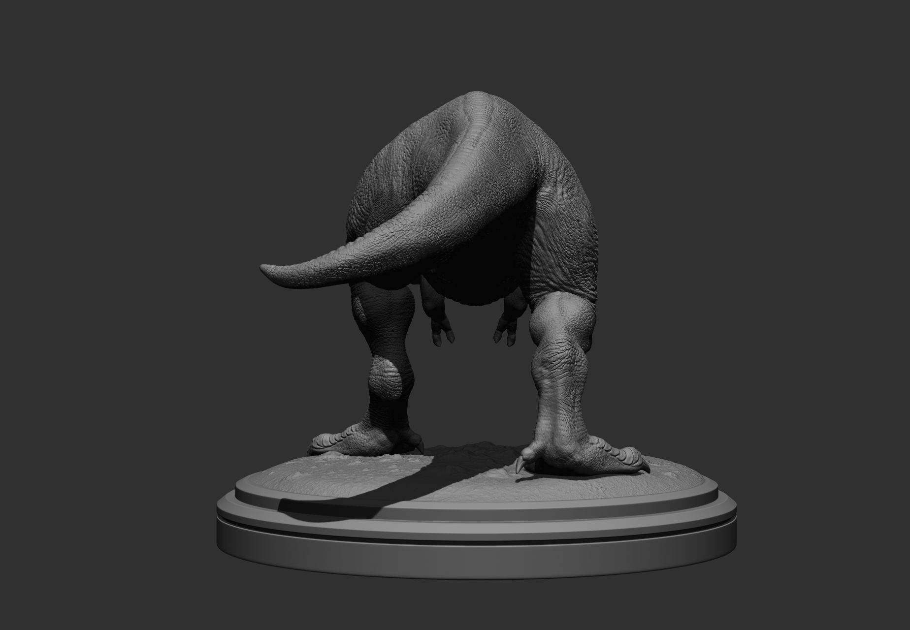 T-Rex t - rex statue 3D print model_15
