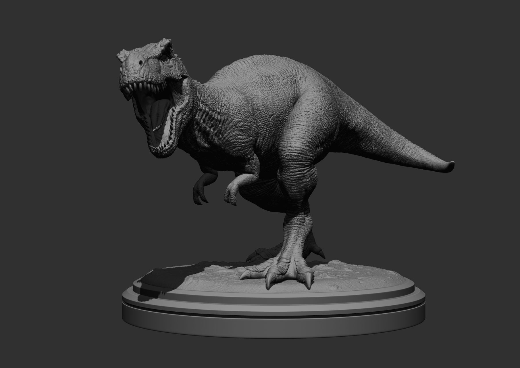 T-Rex t - rex statue 3D print model_14
