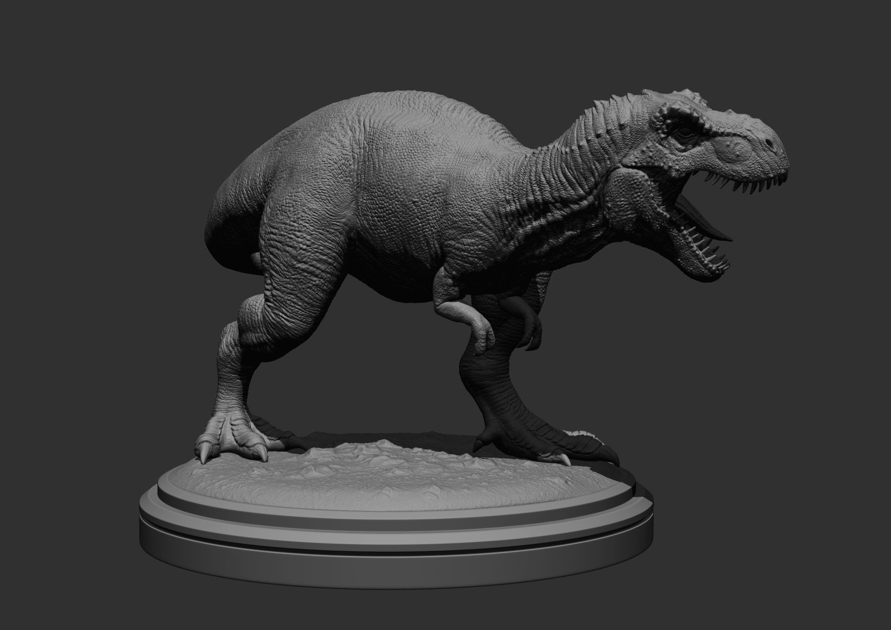 T-Rex t - rex statue 3D print model_4