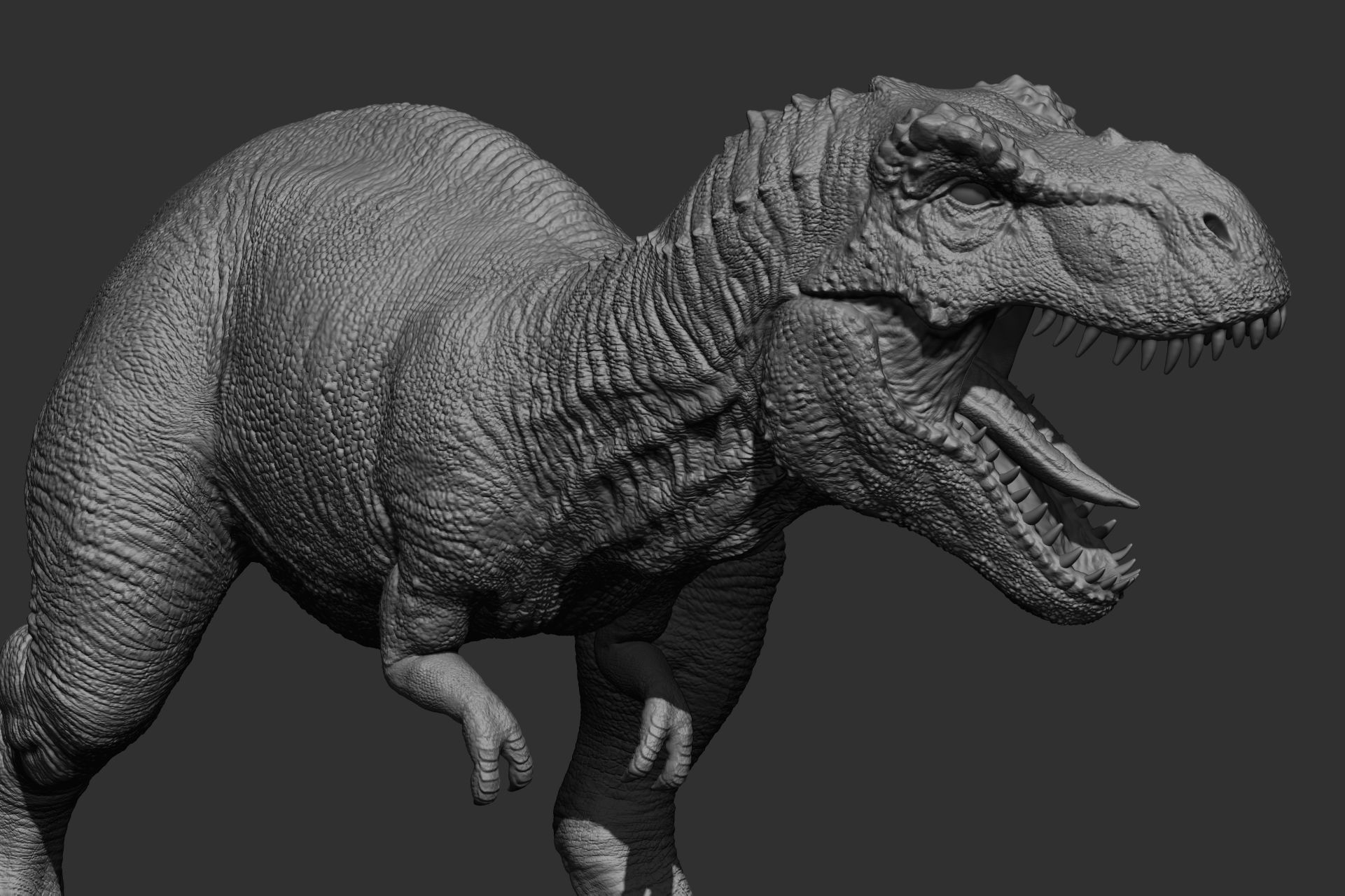 T-Rex t - rex statue 3D print model_19