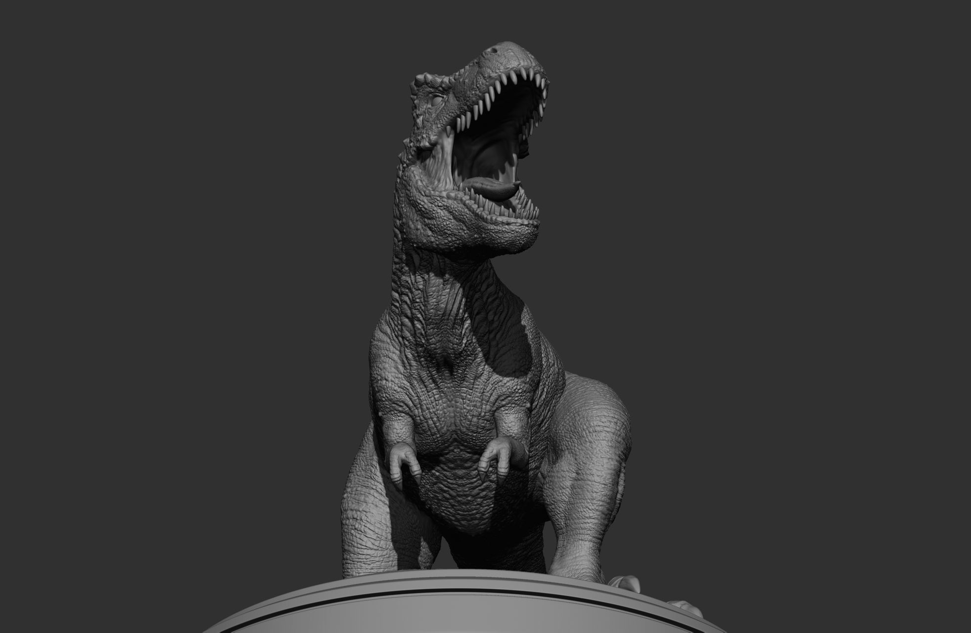 T-Rex t - rex statue 3D print model_5