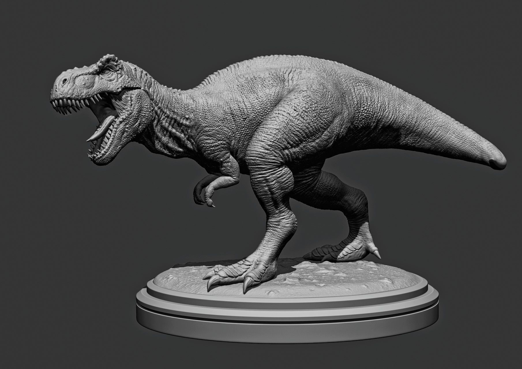 T-Rex t - rex statue 3D print model_1