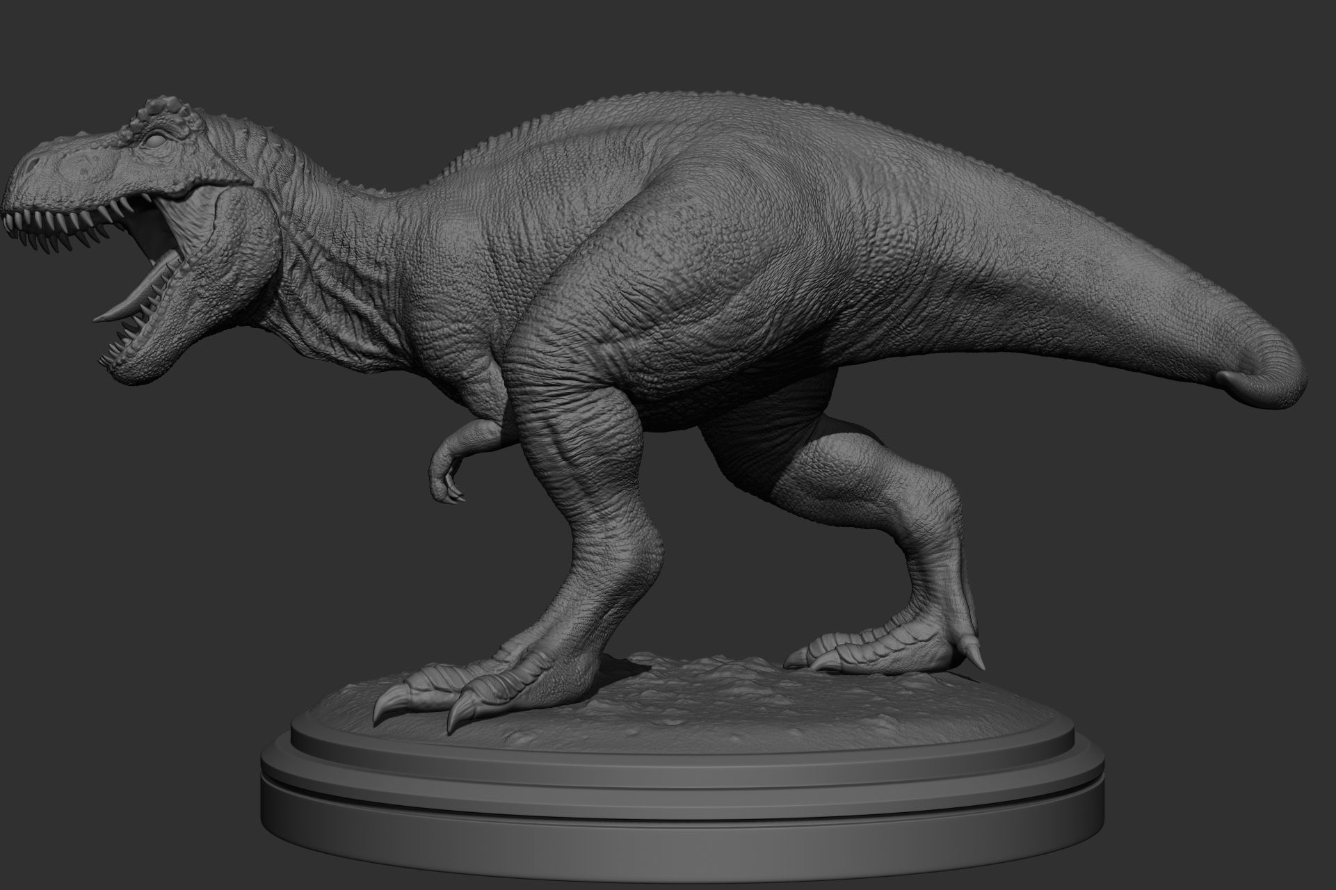 T-Rex t - rex statue 3D print model_2