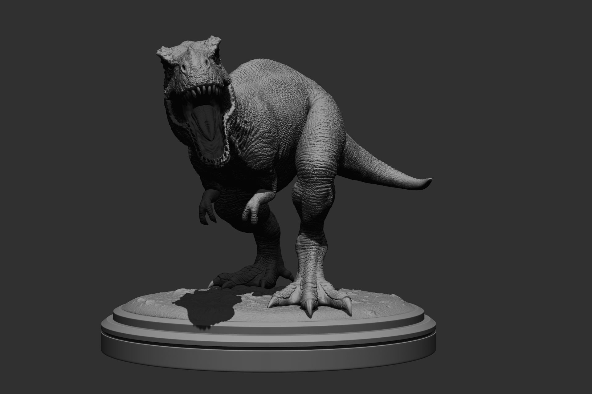 T-Rex t - rex statue 3D print model_18