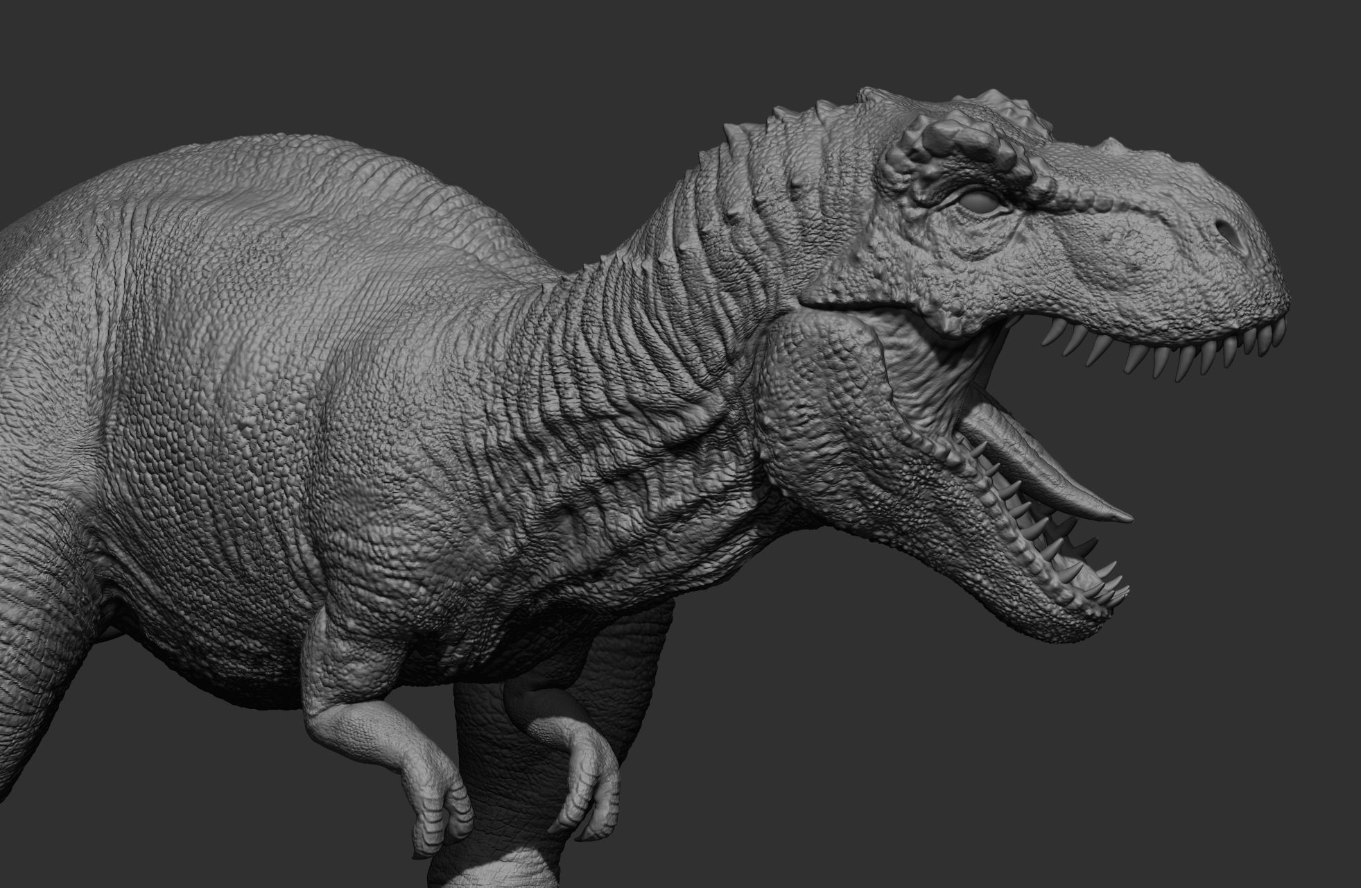 T-Rex t - rex statue 3D print model_16