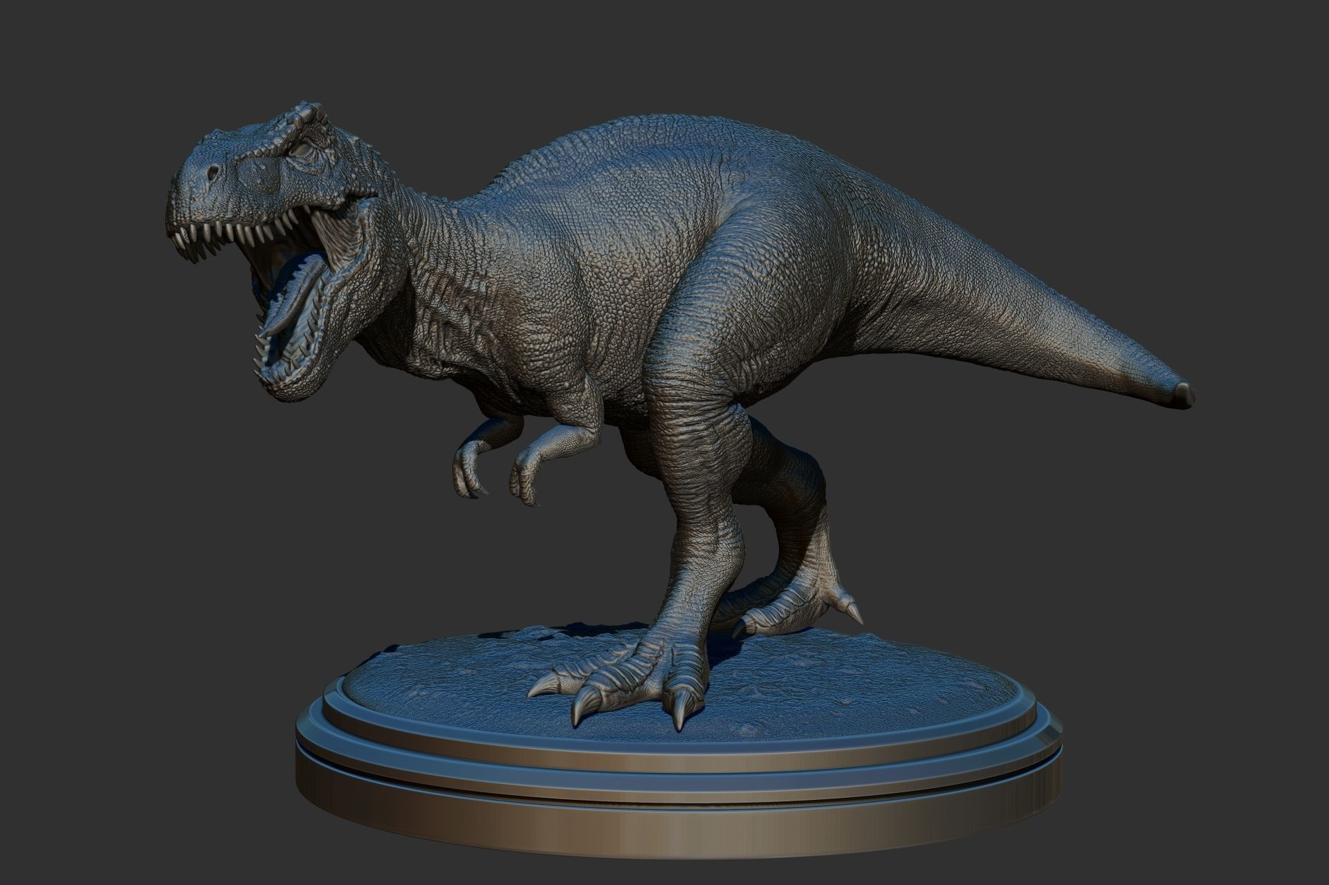 T-Rex t - rex statue 3D print model_24