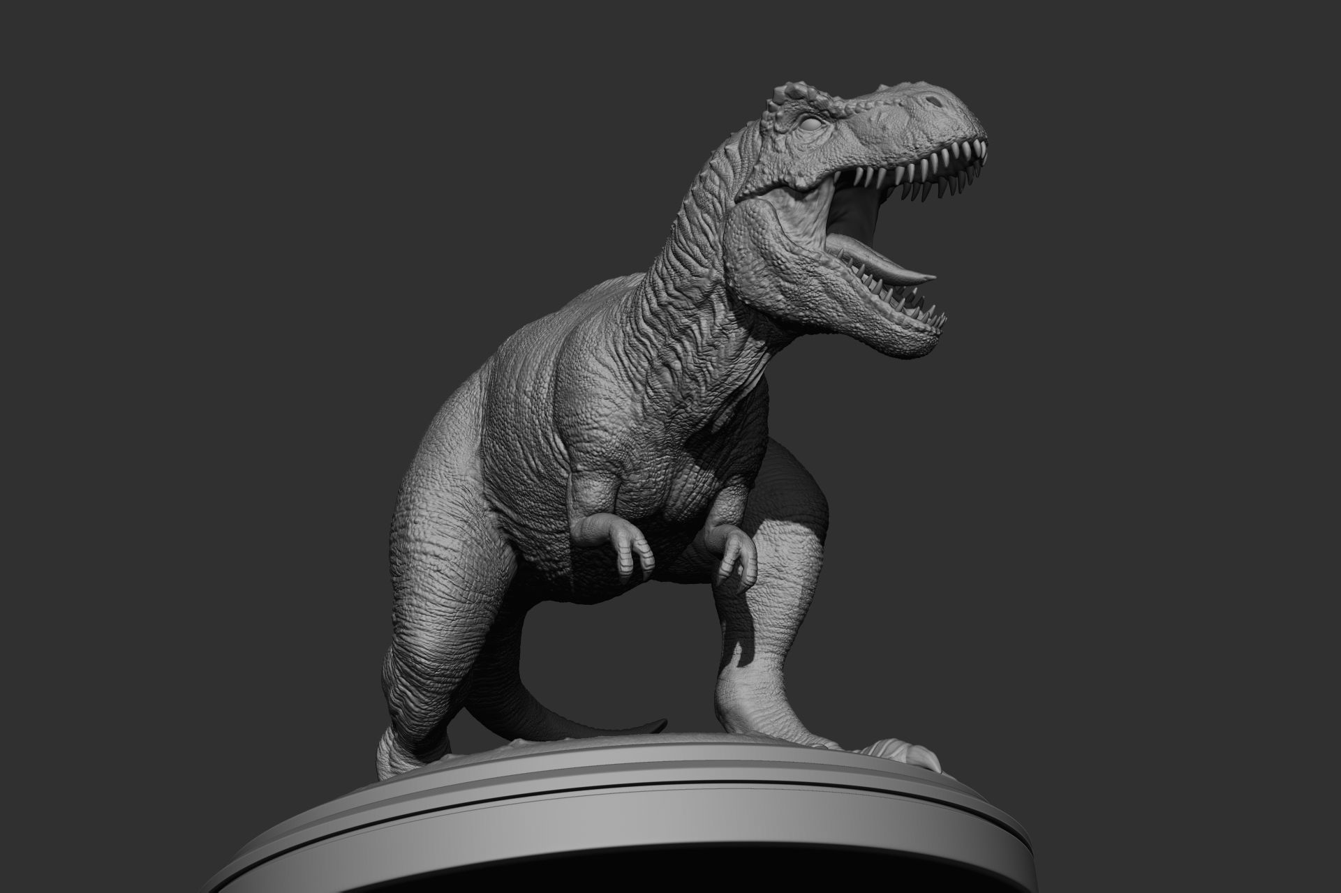 T-Rex t - rex statue 3D print model_30