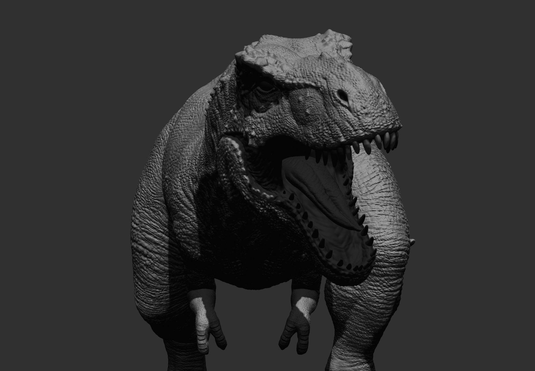 T-Rex t - rex statue 3D print model_13