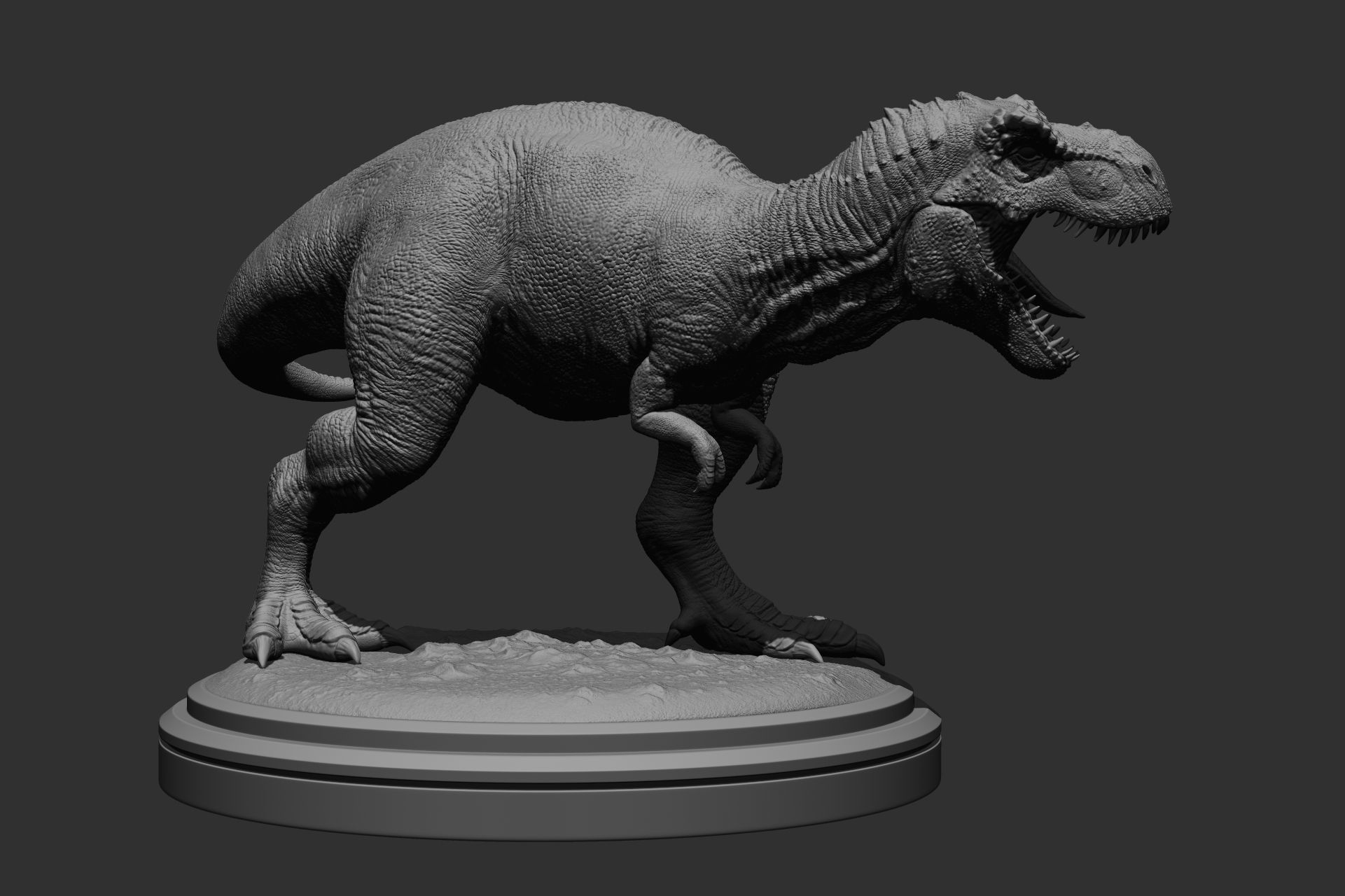 T-Rex t - rex statue 3D print model_21