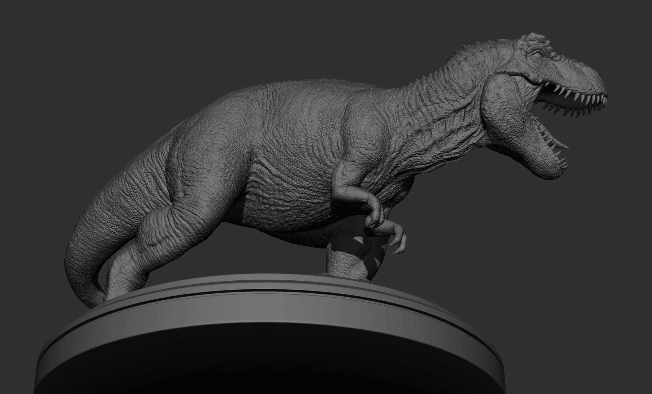 T-Rex t - rex statue 3D print model_3