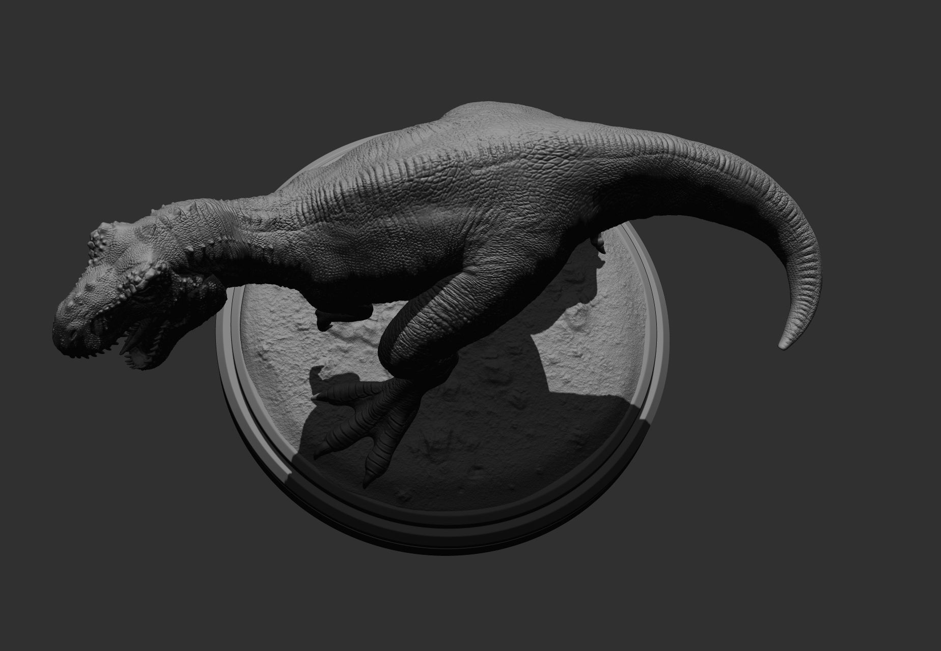 T-Rex t - rex statue 3D print model_23