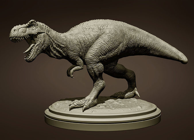 T-Rex t - rex statue 3D print model