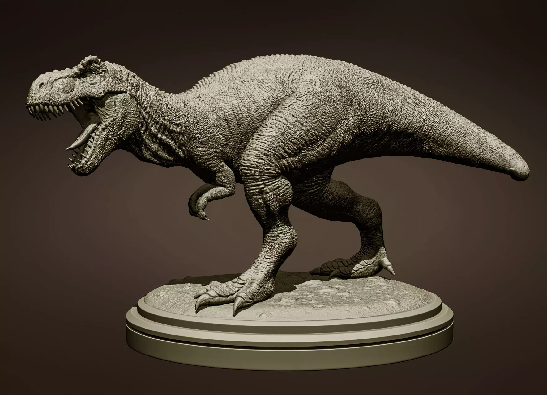 T-Rex t - rex statue 3D print model_0