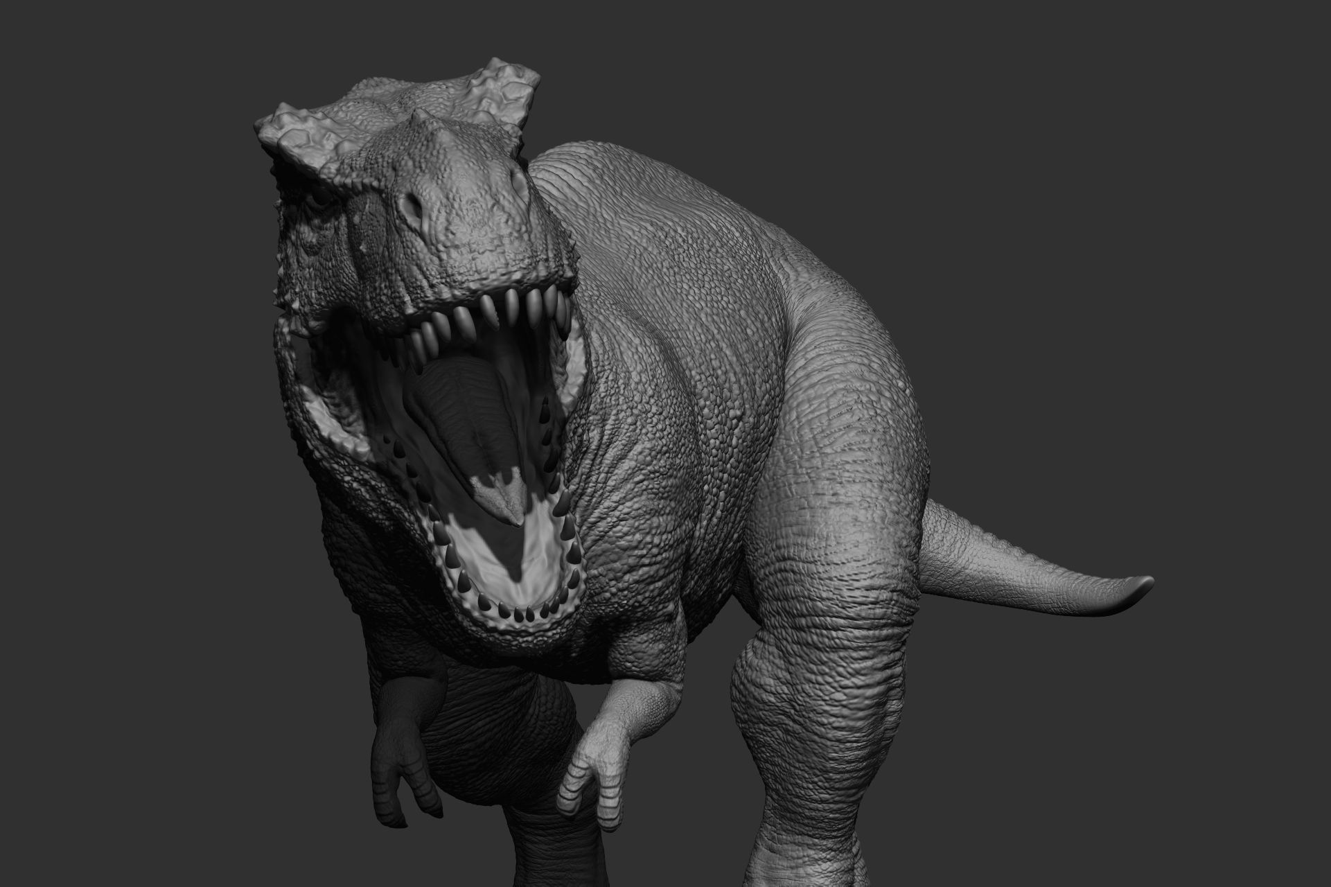 T-Rex t - rex statue 3D print model_29
